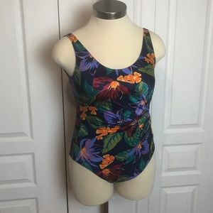 90s Floral Swimsuit